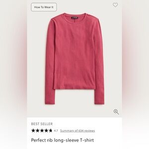 J. Crew Perfect rib long sleeve t-shirt
